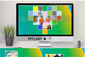 温馨烂漫的爱心情侣相册PPT模板.pptx[共11张]