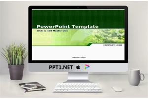 经典绿色植物PPT模板.pptx[共5张]