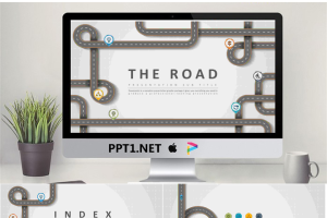 创意卡通高速公路背景PPT模板免费.pptx[共31张]