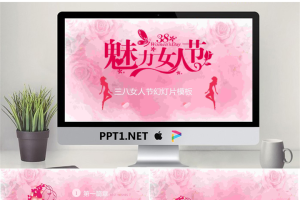 粉色魅力38女人节PPT模板.pptx[共24张]