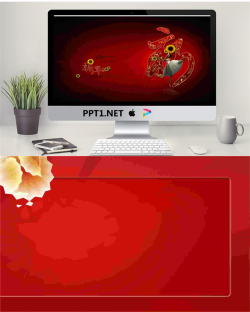 红色动态春节快乐PPT模板.ppt[共2张]