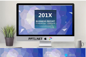 欧美风格多边形背景商务汇报PPT模板.pptx[共23张]