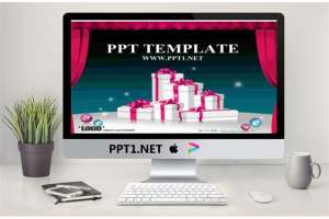 圣诞节礼物背景的PowerPoint模板.ppt[共21张]