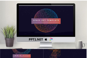 精致点线绘制星球背景商务PPT模板免费.pptx[共30张]