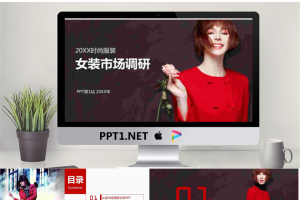 欧美时尚女装行业调研分析PPT模板.pptx[共26张]