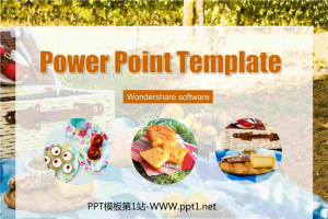国外家庭户外旅游野炊聚餐PPT模板.pptx[共6张]