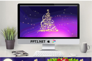 紫色圣诞树背景PPT模板.ppt[共3张]