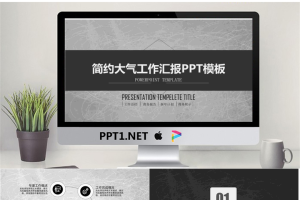 灰色简洁通用工作总结PPT模板.pptx[共24张]