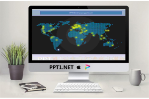 多幅世界地图PPT模板.ppt[共2张]