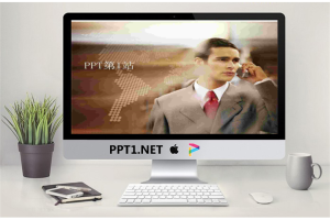 正在通话的职业经理人背景PPT模板.ppt[共2张]