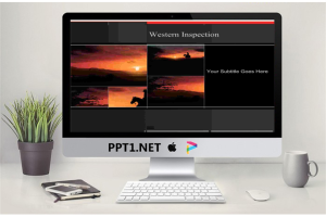 夕阳下的骑士PowerPoint模板.ppt[共4张]