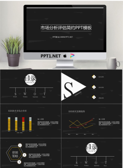 市场分析评估简约PPT模板.pptx[共22张]
