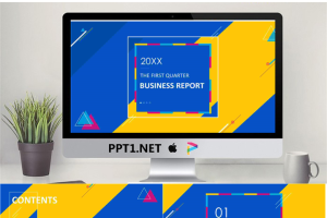 蓝黄炫酷欧美公司简介PPT模板.pptx[共30张]