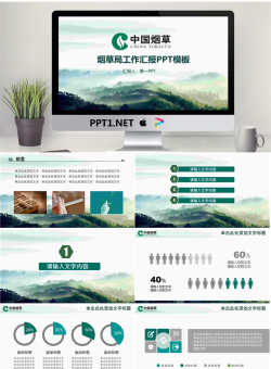 绿色清新中国烟草PPT模板.pptx[共27张]