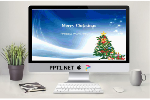 精美的圣诞树背景的圣诞节PowerPoint模板.ppt[共3张]