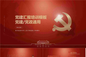 精美党建工作学习汇报PPT模板.pptx[共26张]