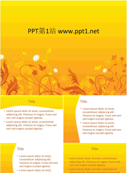 金黄色花儿PPT模板.ppt[共6张]