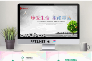 珍爱生命拒绝毒品，禁毒教育PPT模板免费.pptx[共24张]