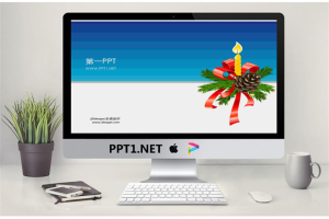 星空蜡烛圣诞节PPT模板.ppt[共2张]