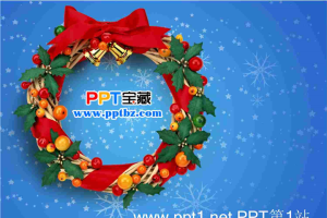 圣诞花环PPT模板.ppt[共4张]