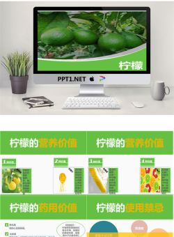 绿色柠檬PowerPoint模板.ppt[共7张]