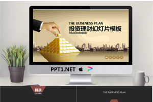 金砖背景的金融理财投资PPT模板.pptx[共34张]