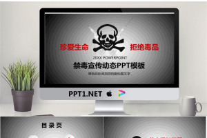 珍爱生命拒绝毒品，禁毒宣传PPT模板.pptx[共27张]