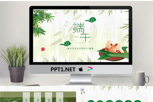 清新雅致端午节文化介绍PPT模板.pptx[共25张]