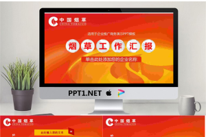 中国烟草公司工作汇报PPT模板.pptx[共27张]