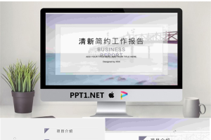 简洁淡雅海边栈桥风景背景工作报告PPT模板.pptx[共24张]