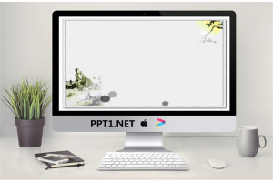 灰色杜甫背景中国风PPT模板.ppt[共2张]