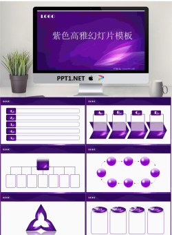 紫色高雅幻灯片模板.ppt[共12张]