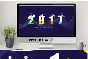 蓝色欧美时尚创意PPT模板.pptx[共19张]
