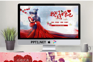 《我们结婚吧》婚礼相册PPT模板.pptx[共25张]