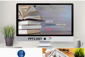 书籍教学资料背景的教师公开课PPT模板.pptx[共22张]
