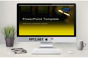 博士帽卡通教育PPT模板.pptx[共4张]