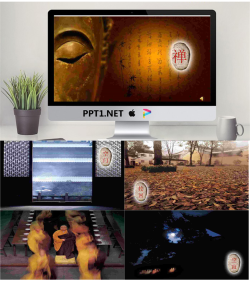 佛像寺庙背景PPT模板.ppt[共5张]