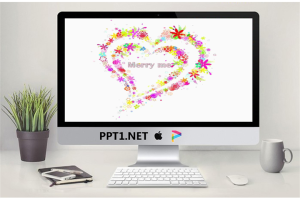 彩色花环背景的与爱情有关的PPT模板.ppt[共10张]