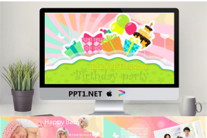动态卡通宝宝生日相册PPT模板.pptx[共20张]