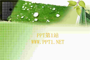 绿色树叶背景植物PPT模板.ppt[共1张]