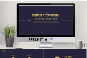 蓝底金字图文排版商业融资计划书PPT模板.pptx[共35张]