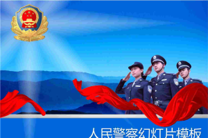 庄严的人民警察PPT模板.pptx[共14张]