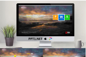大气简洁的win7风格自然风光幻灯片模板.ppt[共3张]