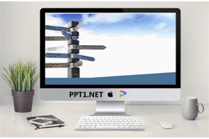 指路牌背景商务PowerPoint模板.ppt[共10张]