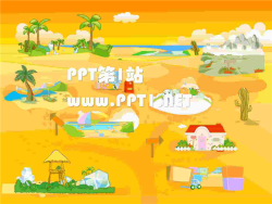 卡通背景幼儿园课件PPT模板.ppt[共1张]