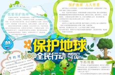 环境保护电子小报手抄报