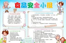安全小报（食品、消防、交通、校园类含黑白线稿）