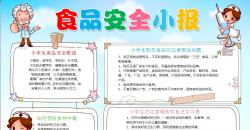 安全小报（食品、消防、交通、校园类含黑白线稿）