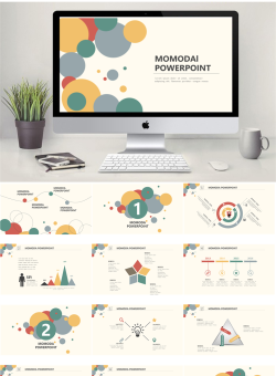 创意新颖PPT模板多彩气泡.pptx共[23]页